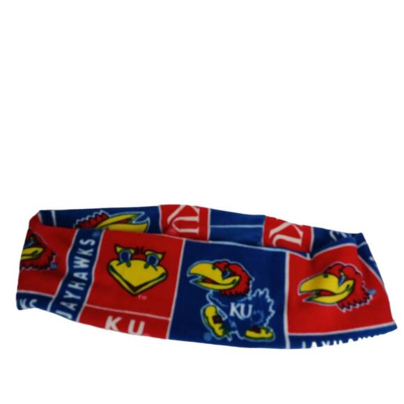 UNIVERSITY OF KANSAS Jayhawks Fleece‎ Cowl Neck Scarf Unisex Zippered Pocket - Picture 2 of 3